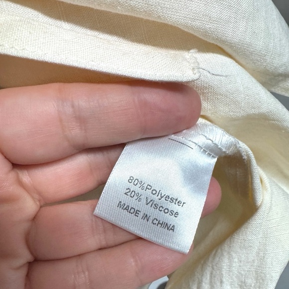 Cream Dream: ZESICA Tie-Front Babydoll Long-Sleeve Top - Medium Marvel! 🌟 NWOT - Picture 8 of 12